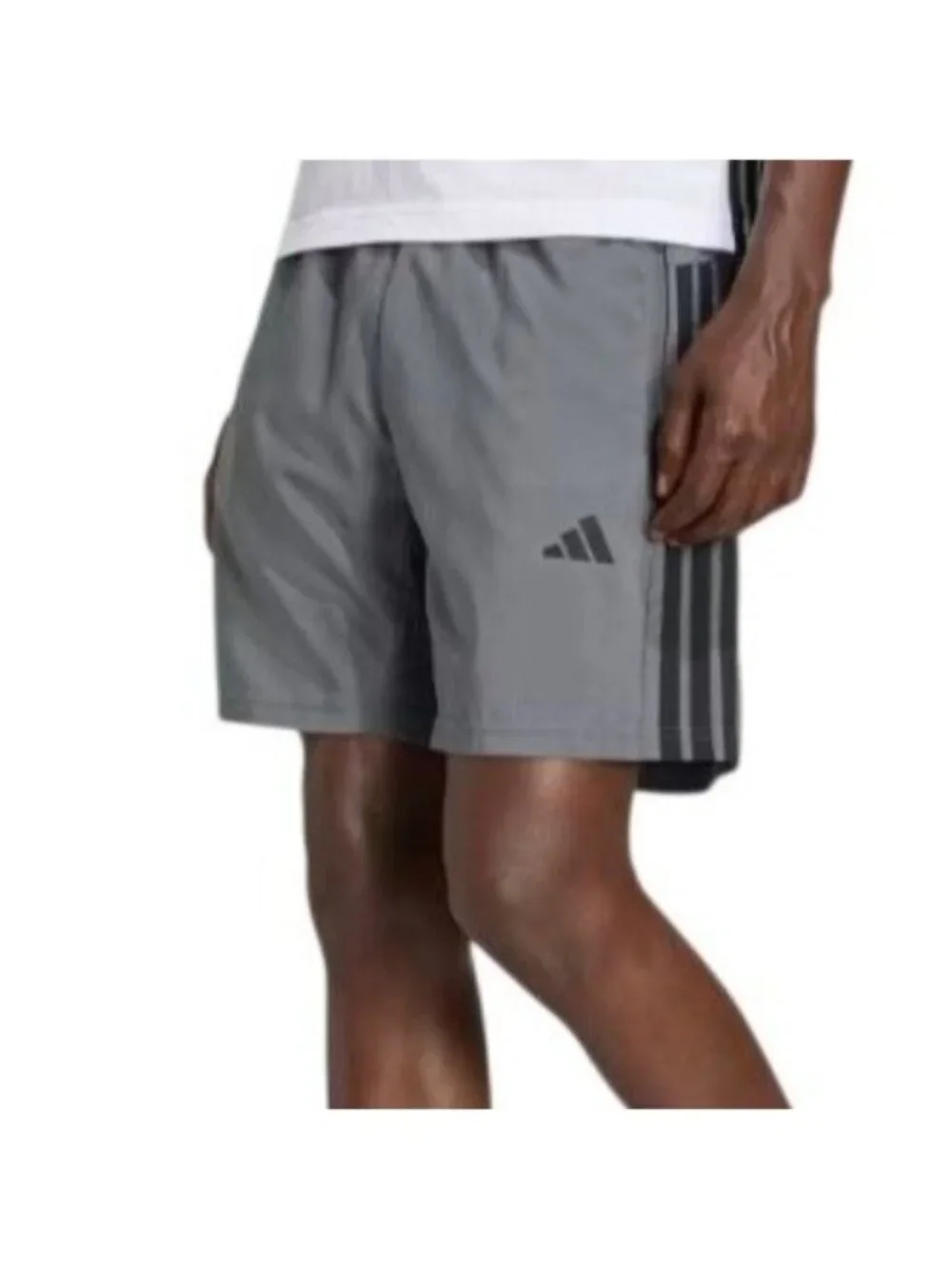NWT Adidas Men's XL Gray Active Track Shorts Polyester Elastic Waistband